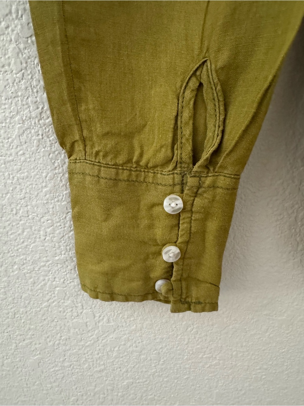 Free People Pistachio Pintuck Button Blouse - Picture 4 of 4